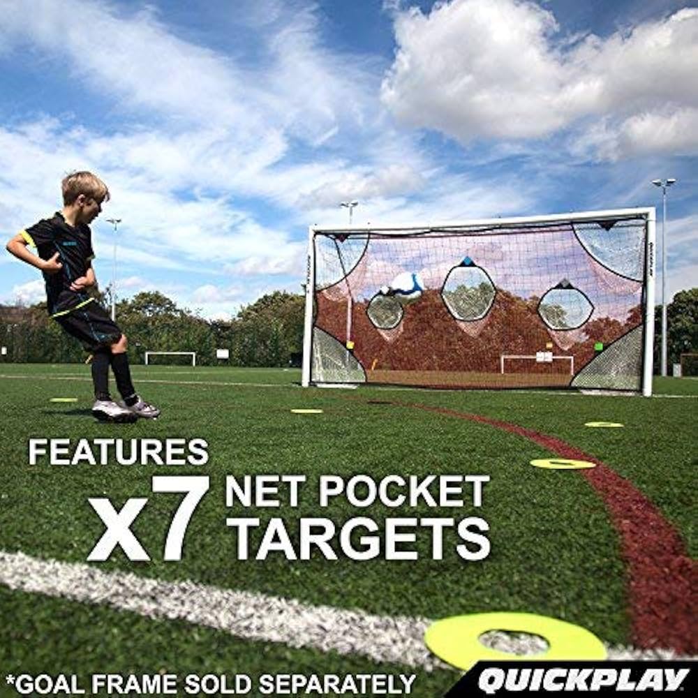 Amazon | QuickPlay プロ サッカーゴールターゲットネット 7つの